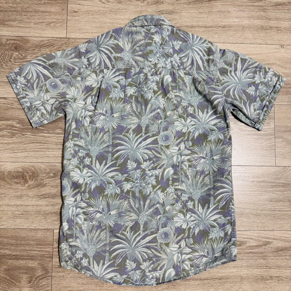 Weatherproof Vintage Mens Short Sleeve Button Up Shirt Tropical Leaf Print Sz S - Picture 5 of 9